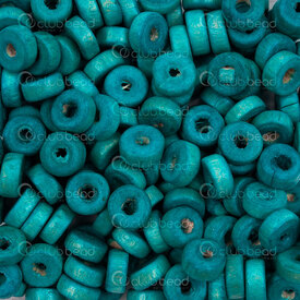 1110-240117-0805 - Wood Bead Spacer Heishi 3.5x8mm Turquoise Dyed 2mm Hole 90g app. 900pcs 1110-240117-0805,Wood,Bead,Spacer,Natural,Wood,3.5x8mm,Cylinder,Heishi,Green,Turquoise,Dyed,2mm Hole,China,90g app. 900pcs,montreal, quebec, canada, beads, wholesale