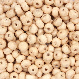 1110-240150-0601 - Bois Bille Oval Separateur 4x6mm Naturel Fonce Trou 1.5mm 1 Sac 100gr (app 1500pcs) 1110-240150-0601,Billes,Bois,montreal, quebec, canada, beads, wholesale