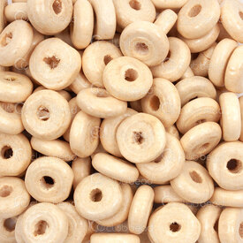 1110-240150-1001 - Wood Bead Spacer Washer 4x10mm Natural Dyed 3mm Hole 90g app. 500pcs 1110-240150-1001,Beads,Wood,90g app. 500pcs,Bead,Spacer,Natural,Wood,4X10MM,Round,Washer,Beige,Natural,Dyed,3mm Hole,montreal, quebec, canada, beads, wholesale