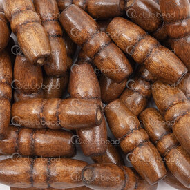 1110-240307-2501 - Bille de Bois Tube 25x8mm Noisette Cisele Trou 3mm 1 Sac 90gr (approx. 160pcs) 1110-240307-2501,Billes,Bois,Teint,billes 3mm,montreal, quebec, canada, beads, wholesale