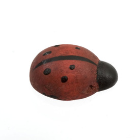 *DB-1110-3021-BOX - Wood Bead Lady Bug 15X20MM Dark Red 2 Holes 1 Box  (App. 48pcs) Dollar Bead *DB-1110-3021-BOX,Beads,Wood,montreal, quebec, canada, beads, wholesale