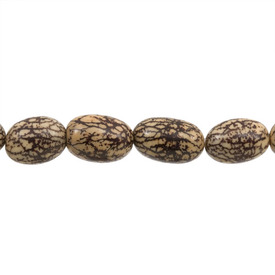 *1110-4353 - Nut Bead Salwag Oval 11.5X18MM 16'' String Philippines *1110-4353,montreal, quebec, canada, beads, wholesale