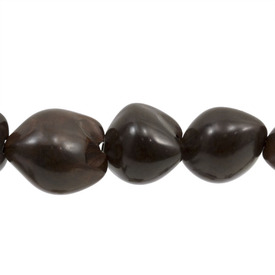*1110-4358-01 - Nut Bead Kukui Natural Shape App. 22x25mm Brown 16'' String Philippines *1110-4358-01,Clearance by Category,Organic,Bead,Kukui,Natural,Nut,App. 22x25mm,Natural Shape,Brown,Brown,Philippines,16'' String,montreal, quebec, canada, beads, wholesale