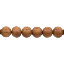 1110-6000-03 - Wood Bead Bayong Round 6MM 16'' String Philippines 1110-6000-03,montreal, quebec, canada, beads, wholesale