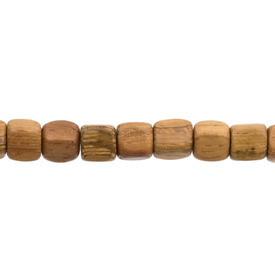 1110-6003-03 - Wood Bead Bayong Cube 6MM 16'' String Philippines 1110-6003-03,montreal, quebec, canada, beads, wholesale