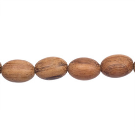 1110-6007-03 - Wood Bead Bayong Oval 13X18MM 16'' String Philippines 1110-6007-03,montreal, quebec, canada, beads, wholesale