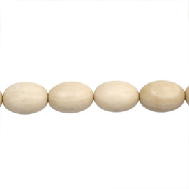 1110-6007-05 - Wood Bead Whitewood (Tambabawood / Neonauclea media) Oval 13X18MM 16'' String Philippines 1110-6007-05,montreal, quebec, canada, beads, wholesale