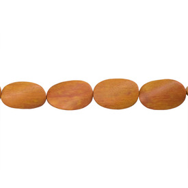 1110-6008-01 - Wood Bead Sebucao Flat Oval Twisted 19X29MM 16'' String Philippines 1110-6008-01,Beads,16'' String,Wood,Bead,Sebucao,Wood,Wood,19X29MM,Flat Oval,Twisted,Orange,Philippines,16'' String,montreal, quebec, canada, beads, wholesale