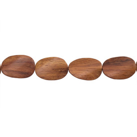 1110-6008-03 - Wood Bead Bayong Flat Oval Twisted 19X29MM 16'' String Philippines 1110-6008-03,Bead,Bayong,Wood,Wood,19X29MM,Flat Oval,Twisted,Brown,Philippines,16'' String,montreal, quebec, canada, beads, wholesale