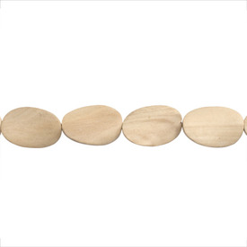 1110-6008-05 - Wood Bead Whitewood (Tambabawood / Neonauclea media) Flat Oval Twisted 19X29MM 16'' String Philippines 1110-6008-05,Beads,Wood,19X29MM,Bead,Whitewood (Tambabawood / Neonauclea media),Wood,Wood,19X29MM,Flat Oval,Twisted,Beige,Philippines,16'' String,montreal, quebec, canada, beads, wholesale