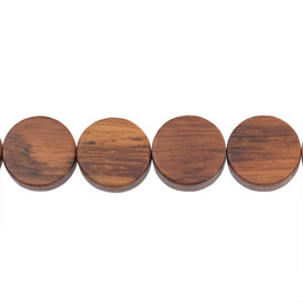 1110-6010-03 - Wood Bead Bayong Coin 9X19MM 16'' String Philippines 1110-6010-03,Beads,Wood,Exotic,Bead,Bayong,Wood,Wood,9X19MM,Round,Coin,Brown,Philippines,16'' String,montreal, quebec, canada, beads, wholesale