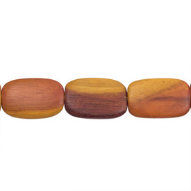 *DB-1110-6011-01 - Wood Bead Sebucao Rectangle Flat 20X31MM 16'' String Philippines *DB-1110-6011-01,montreal, quebec, canada, beads, wholesale
