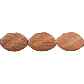 1110-6024-03 - Wood Bead Bayong Crazy Cut 23X33MM 16'' String Philippines 1110-6024-03,1110-60,Bead,Bayong,Wood,Wood,23X33MM,Crazy Cut,Brown,Philippines,16'' String,montreal, quebec, canada, beads, wholesale