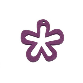 *DB-1110-8000-03 - Wood Pendant Flower 30MM Dark Purple 10pcs *DB-1110-8000-03,Pendants,Wood,30MM,Pendant,Wood,Wood,30MM,Flower,Flower,Mauve,Purple,Dark,China,Dollar Bead,montreal, quebec, canada, beads, wholesale