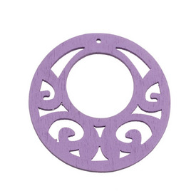 *DB-1110-8002-01 - Wood Pendant Round Fancy 50MM Light Purple 10pcs *DB-1110-8002-01,Pendants,Wood,50MM,Pendant,Wood,Wood,50MM,Round,Round,Fancy,Mauve,Purple,Light,China,montreal, quebec, canada, beads, wholesale