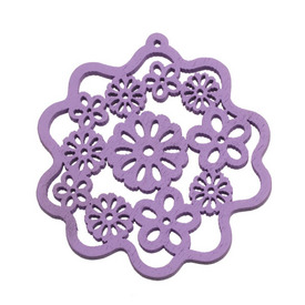 *DB-1110-8003-01 - Wood Pendant Flower Fancy 55MM Light Purple 10pcs *DB-1110-8003-01,Pendants,10pcs,Flower,Pendant,Wood,Wood,55MM,Flower,Flower,Fancy,Mauve,Purple,Light,China,montreal, quebec, canada, beads, wholesale