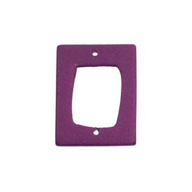 *DB-1110-8006-03 - Wood Bead Rectangle Donut 24X30MM Dark Purple Top Side Hole 10pcs *DB-1110-8006-03,Beads,Wood,Painted,24X30MM,Bead,Wood,Wood,24X30MM,Rectangle,Donut,Mauve,Purple,Dark,Top Side Hole,montreal, quebec, canada, beads, wholesale