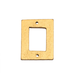 *DB-1110-8006-07 - Wood Bead Rectangle Donut 24X30MM Gold Top Side Hole 10pcs *DB-1110-8006-07,Beads,Wood,Painted,Rectangle,24X30MM,Bead,Wood,Wood,24X30MM,Rectangle,Donut,Gold,Top Side Hole,China,montreal, quebec, canada, beads, wholesale