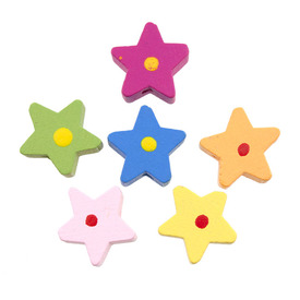 1110-9139 - Wood Bead Star 15MM Mix App. 70pcs 1110-9139,Beads,Wood,Painted,Bead,Natural,Wood,15MM,Star,Mix,Mix,China,App. 70pcs,montreal, quebec, canada, beads, wholesale