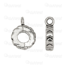 1111-0263-WH - Metal Bead Tire With Loop 10x13mm Antique Nickel 4.5mm Hole 20pcs 1111-0263-WH,loop,Metal,Bead,Metal,Metal,10X13MM,Round,Tire,With Loop,Antique Nickel,4.5mm Hole,China,20pcs,montreal, quebec, canada, beads, wholesale