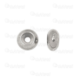 1111-0271-7MM - Metal Bead With Silicone Stopper Ring Donut Spacer 7x4mm Nickel 2mm Hole 10pcs 1111-0271-7MM,Beads,Stoppers,Bead,With Silicone Stopper Ring,Metal,Metal,7X4MM,Round,Donut,Spacer,Grey,Nickel,2mm Hole,China,montreal, quebec, canada, beads, wholesale