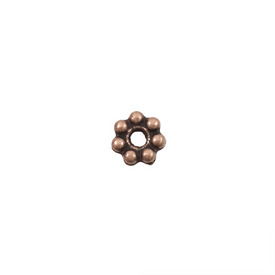1111-0301-OXCO - Metal Bead Spacer Daisy 1X5MM Antique Copper 100pcs 1111-0301-OXCO,Beads,100pcs,1X5MM,Bead,Spacer,Metal,Metal,1X5MM,Flower,Daisy,Brown,Copper,Antique,China,montreal, quebec, canada, beads, wholesale