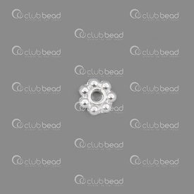 1111-0301-SL - Metal Bead Spacer Daisy 5x1mm Silver 1.5mm Hole 100pcs 1111-0301-SL,Beads,Metal,Others,Daisy,Bead,Spacer,Metal,Metal,5x1mm,Flower,Daisy,Grey,Silver,1.5mm hole,montreal, quebec, canada, beads, wholesale