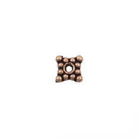 1111-0303-OXCO - Metal Bead Spacer Daisy Square 2X6MM Antique Copper 100pcs 1111-0303-OXCO,Findings,Spacers,Beads,2X6MM,Bead,Spacer,Metal,Metal,2X6MM,Square,Daisy,Square,Brown,Copper,montreal, quebec, canada, beads, wholesale