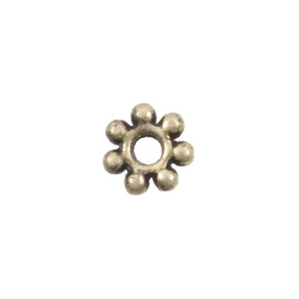 1111-0305-OXBR - Metal Bead Spacer Daisy 4MM Antique Brass Lead Free, Nickel Free 100pcs 1111-0305-OXBR,Findings,Spacers,4mm,Bead,Spacer,Metal,Metal,4mm,Flower,Daisy,Brass,Antique,Lead Free, Nickel Free,China,montreal, quebec, canada, beads, wholesale