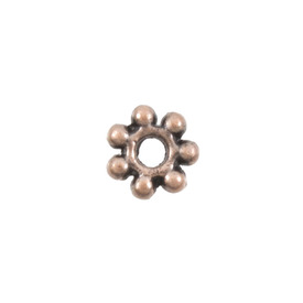 1111-0305-OXCO - Metal Bead Spacer Daisy 4MM Antique Copper Lead Free, Nickel Free 100pcs 1111-0305-OXCO,4mm,Metal,100pcs,Bead,Spacer,Metal,Metal,4mm,Flower,Daisy,Brown,Copper,Antique,Lead Free, Nickel Free,montreal, quebec, canada, beads, wholesale