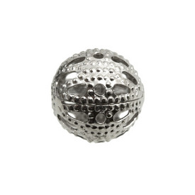 1111-0431 - Metal Bead Fancy Round With Hole 8MM Nickel 100pcs 1111-0431,montreal, quebec, canada, beads, wholesale