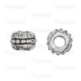 1111-0440-01 - Metal Bead Fancy 7.5x10mm Antique Nickel 10pcs 1111-0440-01,Fancy,Bead,Metal,Metal,7.5x10mm,Fancy,Antique Nickel,20pcs,montreal, quebec, canada, beads, wholesale