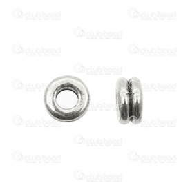 1111-0441-WH - Metal Bead Spacer Round With Gap in Middle 5x3mm Antique Nickel 2mm Hole 100pcs 1111-0441-WH,Beads,100pcs,Metal,Bead,Spacer,Metal,Metal,5X3MM,Round,Round,With Gap in Middle,Grey,Antique Nickel,2mm Hole,montreal, quebec, canada, beads, wholesale