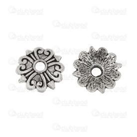 1111-0451 - Metal Bead Cap Flower With Designs 16mm Antique Nickel 20pcs 1111-0451,Metal,16MM,Bead Cap,Metal,Metal,16MM,Flower,Flower,With Designs,Antique Nickel,China,20pcs,montreal, quebec, canada, beads, wholesale