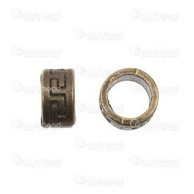 1111-0501-OXBR - Metal Bead Spacer Round 8x4mm Antique Brass With Greek Key Design 5.5mm Hole 50pcs 1111-0501-OXBR,Beads,Round,50pcs,Bead,Spacer,Metal,Metal,8X4MM,Round,Round,Green,Antique Brass,With Greek Key Design,5.5mm Hole,montreal, quebec, canada, beads, wholesale