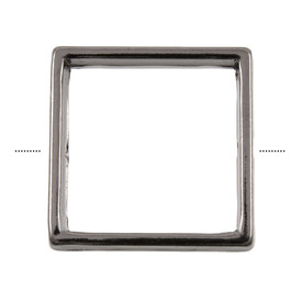 1111-0803-BN - Metal Bead Ring Square 17MM Black Nickel With Hole 25pcs 1111-0803-BN,Beads,Metal,Geometric forms,17MM,Bead,Ring,Metal,Metal,17MM,Square,Square,Grey,Black Nickel,With Hole,montreal, quebec, canada, beads, wholesale