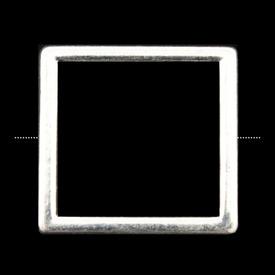 1111-0803-SPL - Metal Bead Ring Square 17MM Silver With Hole 25pcs 1111-0803-SPL,Beads,Metal,Others,Square,Bead,Ring,Metal,Metal,17MM,Square,Square,Grey,Silver,With Hole,montreal, quebec, canada, beads, wholesale