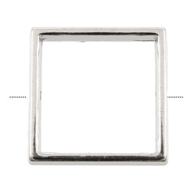 1111-0803-WH - Metal Bead Ring Square 17MM Nickel With Hole 25pcs 1111-0803-WH,Beads,Metal,Others,25pcs,Bead,Ring,Metal,Metal,17MM,Square,Square,Grey,Nickel,With Hole,montreal, quebec, canada, beads, wholesale