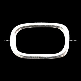 1111-0809-SL - Metal Bead Ring Rectangle Rounded Corners 10X16MM Silver With Hole 25pcs 1111-0809-SL,montreal, quebec, canada, beads, wholesale