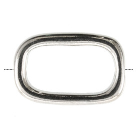 1111-0809-WH - Metal Bead Ring Rectangle Rounded Corners 10X16MM Nickel With Hole 25pcs 1111-0809-WH,montreal, quebec, canada, beads, wholesale
