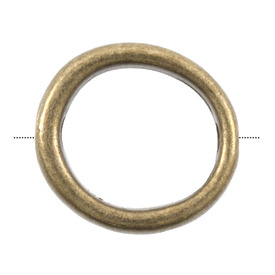 1111-0811-OXBR - Metal Bead Ring Irregular Circle 12MM Antique Brass With Hole 50pcs 1111-0811-OXBR,Bead,Ring,Metal,Metal,12mm,Round,Irregular Circle,Brass,Antique,With Hole,China,50pcs,montreal, quebec, canada, beads, wholesale