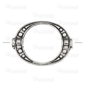 1111-0817-WH - Metal Bead Ring Oval With Designs 20x15mm Antique silver With Hole 20pcs 1111-0817-WH,Bead,Ring,Metal,Metal,20X15MM,Round,Oval,With Designs,Antique Silver,With Hole,China,20pcs,montreal, quebec, canada, beads, wholesale