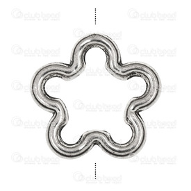 1111-0819-WH - Metal Bead Ring Flower 16mm Antique silver With Hole 20pcs 1111-0819-WH,Bead,Ring,Metal,Metal,16MM,Flower,Flower,Grey,Antique Silver,With Hole,China,20pcs,montreal, quebec, canada, beads, wholesale