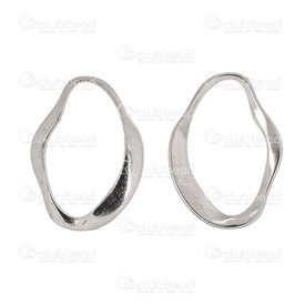 1111-0825-WH - Metal irregular shape ring 33x19mm nickel free nickel 10pcs 1111-0825-WH,Beads,Metal,Geometric forms,montreal, quebec, canada, beads, wholesale