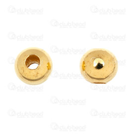 1111-0907-GL - Metal Bead Round 8MM Gold 3mm hole 150pcs 1111-0907-GL,billes 3mm,montreal, quebec, canada, beads, wholesale