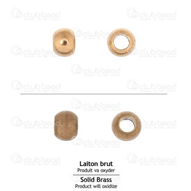 1111-1101-03 - Solid Brass Bead Round 3x2.5mm Natural 1.5mm Hole 100pcs 1111-1101-03,Beads,Metal,Others,100pcs,Bead,Metal,Solid Brass,3x2.5mm,Round,Round,Yellow,Natural,1.5mm hole,China,montreal, quebec, canada, beads, wholesale