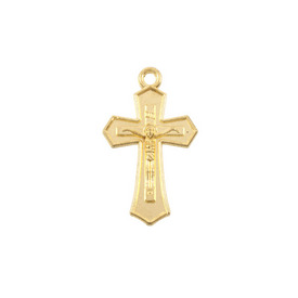 1111-1221-GL - Metal Pendant Cross Religious 18X31MM Gold 10pcs 1111-1221-GL,Pendant,Metal,Metal,18X31MM,Cross,Religious,Gold,China,10pcs,montreal, quebec, canada, beads, wholesale