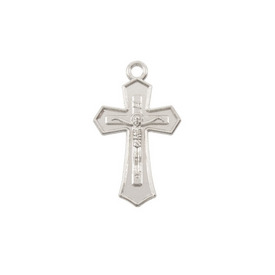 1111-1221-WH - Metal Pendant Cross Religious 18X31MM Nickel 10pcs 1111-1221-WH,Clearance by Category,Metal,Cross,Pendant,Metal,Metal,18X31MM,Cross,Religious,Grey,Nickel,China,10pcs,montreal, quebec, canada, beads, wholesale