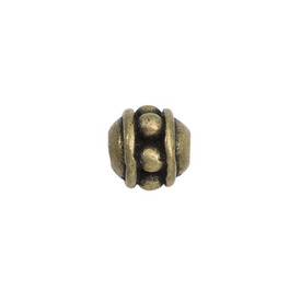 1111-1301-OXBR - Metal Bead Round With Ball Stripe 8MM Antique Brass 50pcs 1111-1301-OXBR,montreal, quebec, canada, beads, wholesale