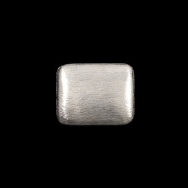 *1111-1603 - Metal Bead Brushed Rectangle Flat 20X25MM Silver 2pcs India *1111-1603,Beads,Metal,montreal, quebec, canada, beads, wholesale